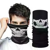 Genel Markalar Siyah Renk Dikişsiz Çok Fonksiyonlu Çene Kafatası Yüz Maskesi Baf Buff Bandana Boyunluk Bileklik (4745)