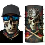 Genel Markalar Siyah Renk Üzeri Likralı Korsan Kafatası Baskılı Baf Buff Bandana 30x48 cm