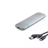 Genel Markalar SSD Kutu Type-C 3.1 + Usb3.0 Nvme + Ngff M2 Chıp Rtl9210B Gri HDX1772