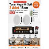 Genel Markalar Tavan Hoparlör Seti (1 Adet Anfi 400W Bluetooth Usb Sd Fm + 2 Adet 16 cm Tavan Hoparlör)