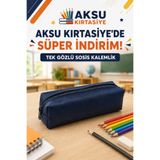 Genel Markalar Tek Gözlü Sosis Kalemlik – Geniş İç Hacimli Fermuarlı Okul Kalem Kutusu – Renk Seçenekli