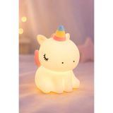 Genel Markalar Unipo - Unicorn Figürlü Şarjlı Silikon Gece Lambası 3 Kademe Dokunmatik USB-C