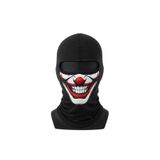 Genel Markalar Unisex Palyaço Baskılı Balaklava Maske 1 Adet Tek Beden Viskoz Kask İçi Outdoor Motosiklet Maskesi
