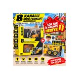 Genel Markalar Uzaktan Kumandalı Şarjlı Metal Forklift İş Makinesi Oyuncak Römorklu