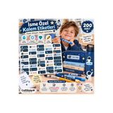Genel Markalar Uzay Temalı Kişiye Özel İsim Sticker – Suya Dayanıklı Kalem ve Eşya Etiketi