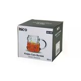 Genel Markalar ÜZÜM - KABARCIKLI KULPLU CAM BARDAK TERMİSİL - ISIYA DAYANIKLI BOROSİLİKAT 350ML (4745)