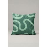 Genel Markalar Yeşil Tonlu Soyut Dalgalı Desenli Kırlent Kılıfı 246 – Sage Waves Tasarım 45x45 cm