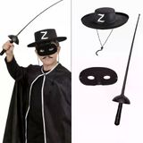 Genel Markalar Zorro Kostüm Seti 3’lü Çocuk – Şapka, Maske ve Kılıç