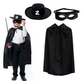 Genel Markalar Zorro Pelerini Şapkası ve Maske Seti Çocuk Boy