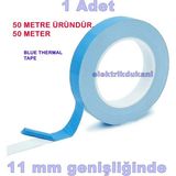 Genel Mavi Iletken Termal Tv Backlight 11MM Yüksek Yapışkanlı Çift Taraflı Bant 11MM x 50METRE (Alüminyum LED Bar ve Ürünler Için Ideal)