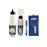 Genel Mobilya Boyası-Cadence Multisurface H-002 Pakbeyaz 500Ml Ultimate Vernik Parlak 250Ml Saten Rulo Set Pak Beyaz