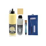 Genel Mobilya Boyası-Cadence Multisurface H-007 Açıksarı 500Ml Ultimate Vernik Parlak 250Ml Saten Rulo Set Açık Saı Tek Ebat
