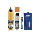 Genel Mobilya Boyası-Cadence Multisurface H-013 Amber 500Ml Ultimate Vernik Parlak 250Ml Saten Rulo Set Amber Tek Ebat