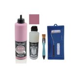 Genel Mobilya Boyası-Cadence Multisurface H-028 V. Pembe 500Ml Ultimate Vernik Parlak 250Ml Saten Rulo Set Pembe Tek Ebat