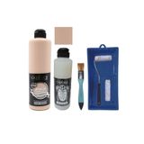 Genel Mobilya Boyası-Cadence Multisurface H-094 Somon 500Ml Ultimate Vernik Parlak 250Ml Saten Rulo Set Somon Tek Ebat