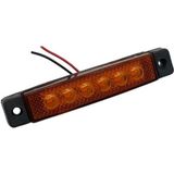 Genel Parmak LED Turuncu 6 Ledli 12-24V (1 Adet)