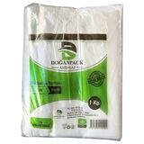 Genel Tedarik Doğanpack Şeffaf Naylon 2 lik 23x36 Cm. Bakkaliye Poşeti Torbası - 1 Kg. - Ort. 190 Adet - 1 Paket