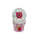 Genel Tedarik Işıklı Kar Küresi Pembe Ayıcık 7 cm