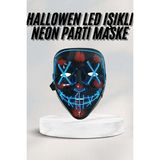 Genel Tedarik LED Işıklı Neon Maske Cadılar Bayramı Maskesi Korkunç Korku Maskesi - EMTHBA3501-4538