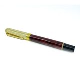 Genel Tedarik Premium Metal Roller Kahverengi Tükenmez Kalem - Altın Rengi Kapak
