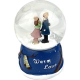 Genel Tedarik Warm Love Işıklı Kar Küresi Küçük Boy Lacivert