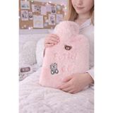 genel tr Işıklı Ayıcıklı Figürlü Pembe Peluş Sıcak Su Torbası 1 Lt