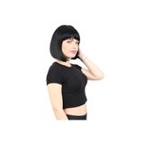 Genel Unisex Kısa Küt Perçemli Fiber Peruk, Standart, P253220S6938, çok renkli