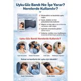Genel Uyku Göz Bandı Işık Geçirmez Uyku Maskesi Ayarlanabilir Rahat Göz Bandı Seyahat ve Ev Kullanımı