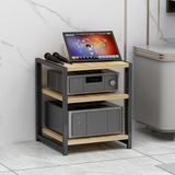 Genel Yüksekliği Ayarlanabilir Plak Çalar AV Rafı, 3 Seviyeli Stereo Stant, Doğal Yüzeyli Bağımsız HiFi Medya Dolabı, Ev Sineması ve Müzik Severler İçin İdeal
