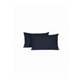 Genel%100 Pamuklu Saten Yastık Kılıfı, Bej, 55x75cm Büyük Boy, 2'li Set (lacivert)