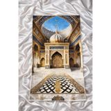 GENELOEM HEDİYELİK DİJİTAL BASKILI DEKORATİF KAYMAZ TABAN CAMİ DESENLİ HALI SECCADE