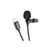 GENELOEM HOCO L14 iPhone Lightning Kablolu Profesyonel Yayıncı Yaka Mikrofonu 2mt-(5775) - Siyah STEPCO9460-9057
