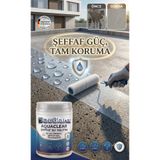 GenelTedarik BauGlanz AQUACLEAR Şeffaf Su Yalıtımı - Kristal Netliğinde Sıvı İzolasyon -Beton için Özel