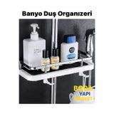 GenelTedarik Beyaz Robot Sürgülü Duş Sabunluğu Organizer