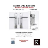 GenelTedarik Lüks Boru Saten Kapı Kolu Takımı - Amerikan, Panel ve Tahta Kapı Uyumlu Oda Kilidi Seti