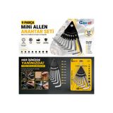 GenelTedarik Max-el 9 Parça Mini Alyan Anahtar Seti Cr-V Krom Vanadyum Çelik Alyan Takımı 1.5-8 mm