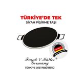 GENERAL FRANK MÜLLER GERMANY Taş Fırın Pişirme Taşı SİYAH Orijinal Pizza Taşı – Yuvarlak, Ø 32 cm, (AKSESUAR)