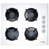 General GCO BZ8060YK Doğalgaz Beyaz Ankastre Cam Ocak