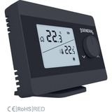 General ILLONA HT250S RF Kablosuz Oda Termostatı - Siyah
