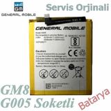 General Mobile Discovery Gm8 Batarya G005 Soketli Uyumlu Servis Ürünü Yedek Batarya