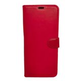 General Mobile GM 22 Plus İle Uyumlu Cüzdanlı Kapaklı Kılıf Kartlıklı Cüzdan Standlı Kopçalı Kırmızı