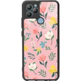 General Mobile Gm 22 Plus Pinky Flowers Tasarımlı Glossy Telefon Kılıfı Çok Renkli