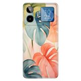General Mobile GM 26 Pro ile Uyumlu Sulu Boya Botanik Temalı Desenli Darbe Emici Silikon Kılıf