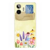 General Mobile GM 26 PRO Uyumlu Sulu Boya Dokulu Vazoda Çiçek Desenli Baskılı Silikon Kılıf
