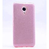 General Mobile GM 5 Plus ile Uyumlu Silikon Parlak Simli İnce Kılıf, Rose Gold