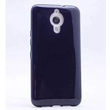 General Mobile GM 5 Plus ile Uyumlu Silikon Parlak Simli İnce Kılıf, Syah