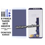 General Mobile GM8 Lcd Ekran + Dokunmatik Beyaz