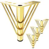 Generic 15 cm Altın Rengi Metal Mobilya Ayağı – 4’lü Set | Dayanıklı Üçgen Tasarım | Kanepe, Koltuk, Dolap, Sehpa ve Masa Uyumlu