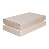 "Generic" LullabyLux 2'li Paket Saten Yumuşak Fildişi Beşik Çarşafları Hassas Saçlı ve Ciltli Bebekler için Harika İpeksi Bebek Yatak Çarşafı Üniseks 132 x 22 x 22 cm Lastikli Çarşaf