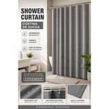 Generic Modern Duş Perdesi – Su Geçirmez Banyo Perdesi (180X180 Cm) - Antrasit - Gri - 180 x 180 cm